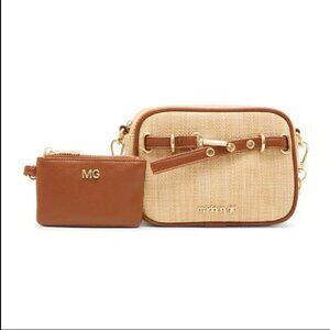 NWT madden girl Millie’s straw camera mini crossbody bag with small wallet